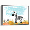 Boys Room Wall Art - Zebra Safari Kids Wall Art for Nursery