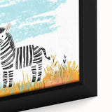 Boys Room Wall Art - Zebra Safari Kids Wall Art for Nursery