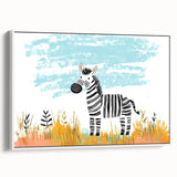 Boys Room Wall Art - Zebra Safari Kids Wall Art for Nursery