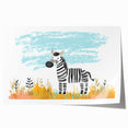 Boys Room Wall Art - Zebra Safari Kids Wall Art for Nursery