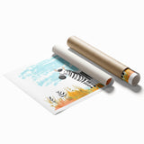 Boys Room Wall Art - Zebra Safari Kids Wall Art for Nursery