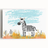 Boys Room Wall Art - Zebra Safari Kids Wall Art for Nursery