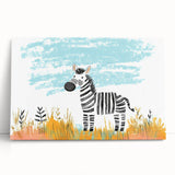 Boys Room Wall Art - Zebra Safari Kids Wall Art for Nursery
