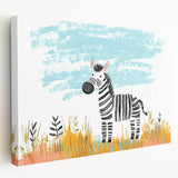 Boys Room Wall Art - Zebra Safari Kids Wall Art for Nursery
