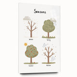 Seasons Kids Educational Wall Art - Learning Poster for Classrooms