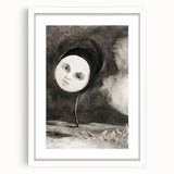 Modern Wall Art - Strange Flower Abstract Portrait in Monochromatic Style