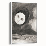 Modern Wall Art - Strange Flower Abstract Portrait in Monochromatic Style