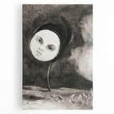 Modern Wall Art - Strange Flower Abstract Portrait in Monochromatic Style