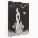 Modern Wall Art - Haunting Abstract Monochrome by Odilon Redon