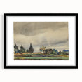 Modern Wall Art of Rainy Landscape Scene - Minimalist Contemporary Style