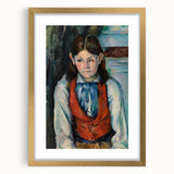 Modern Wall Art - Boy in a Red Vest Portrait by Paul Cézanne