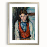 Modern Wall Art - Boy in a Red Vest Portrait by Paul Cézanne