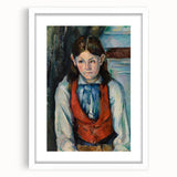 Modern Wall Art - Boy in a Red Vest Portrait by Paul Cézanne