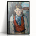 Modern Wall Art - Boy in a Red Vest Portrait by Paul Cézanne