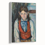 Modern Wall Art - Boy in a Red Vest Portrait by Paul Cézanne