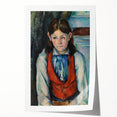 Modern Wall Art - Boy in a Red Vest Portrait by Paul Cézanne