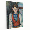 Modern Wall Art - Boy in a Red Vest Portrait by Paul Cézanne