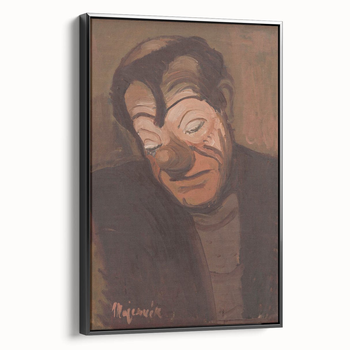 Modern Wall Art - Expressive Clown Portrait by Cyprián Majerník