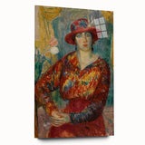 Modern Wall Art - Woman in Red Blouse with Tulips by Glackens