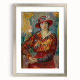 Modern Wall Art - Woman in Red Blouse with Tulips by Glackens