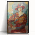 Modern Wall Art - Woman in Red Blouse with Tulips by Glackens