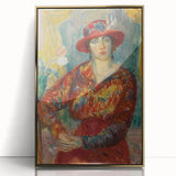 Modern Wall Art - Woman in Red Blouse with Tulips by Glackens