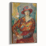 Modern Wall Art - Woman in Red Blouse with Tulips by Glackens