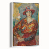 Modern Wall Art - Woman in Red Blouse with Tulips by Glackens