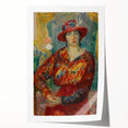 Modern Wall Art - Woman in Red Blouse with Tulips by Glackens