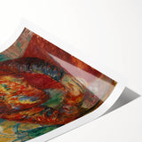 Modern Wall Art - Woman in Red Blouse with Tulips by Glackens