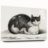 Classic Romantic Paintings - Lying Cat Illustration Wall Art