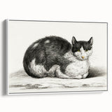 Classic Romantic Paintings - Lying Cat Illustration Wall Art