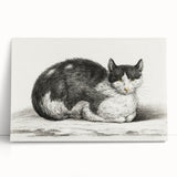 Classic Romantic Paintings - Lying Cat Illustration Wall Art