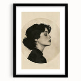 Elegant Dining Room Wall Art - Modern Black & White Portrait Print