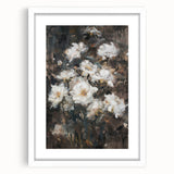 Moody Floral Living Room Wall Art – Modern Canvas Print