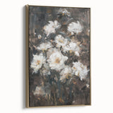 Moody Floral Living Room Wall Art – Modern Canvas Print