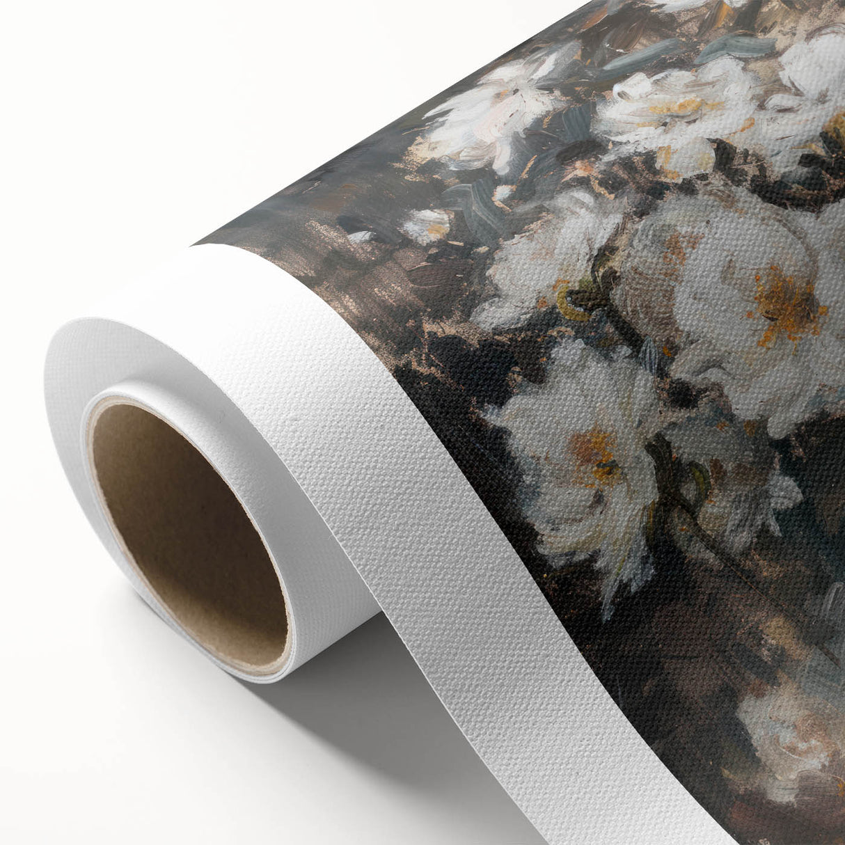 Moody Floral Living Room Wall Art – Modern Canvas Print