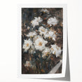 Moody Floral Living Room Wall Art – Modern Canvas Print