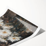 Moody Floral Living Room Wall Art – Modern Canvas Print