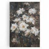 Moody Floral Living Room Wall Art – Modern Canvas Print