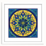 Abstract geometric frame in white with a matte finish, showcasing a modern design suitable for contemporary decor. Ideal for home or office artwork display.