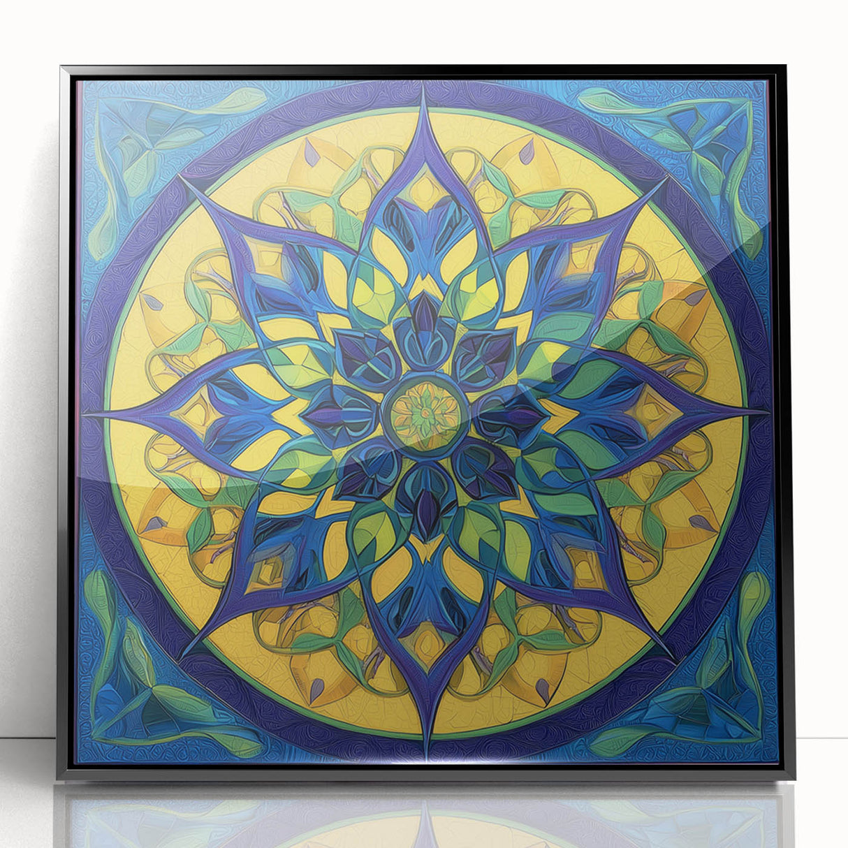 Abstract geometric framed acrylic artwork showcasing a modern black design, perfect for contemporary home decor, adding a stylish focal point to any room.