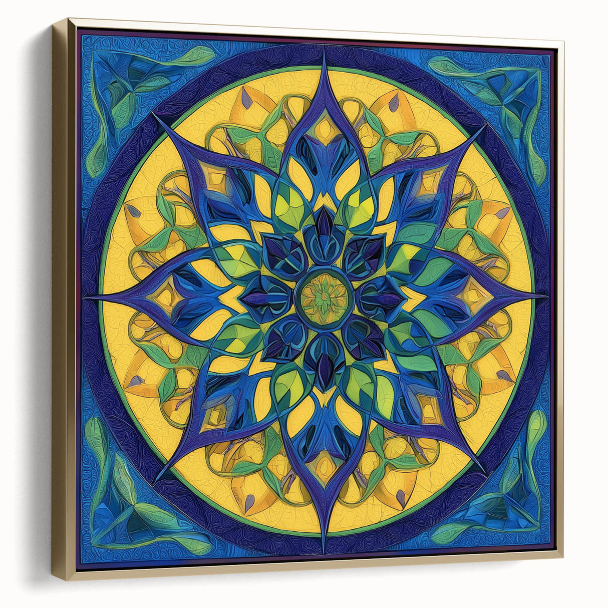Abstract geometric framed canvas artwork in silver and gold tones, showcasing modern design elements perfect for contemporary decor, ideal for living rooms or offices.