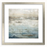 Abstract landscape wall art framed in silver, showcasing vibrant colors and intricate textures, ideal for modern home decor. Perfect addition to elevate any living space.