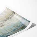 Abstract landscape wall art print showcasing vibrant colors and fluid shapes, rolled for shipping in a protective tube, ideal for modern decor enhancement.