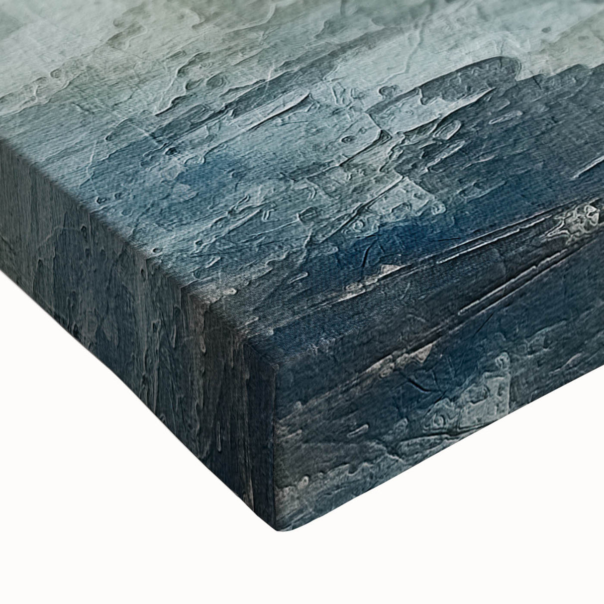 Close-up of an abstract landscape wall art canvas featuring vibrant colors and intricate textures, perfect for modern home decor and art enthusiasts.