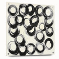 Abstract Art Prints – Rhythmic Ink Circles on Neutral Canvas