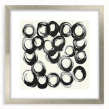 Abstract Art Prints – Rhythmic Ink Circles on Neutral Canvas