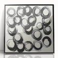 Abstract Art Prints – Rhythmic Ink Circles on Neutral Canvas