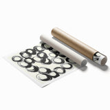 Abstract Art Prints – Rhythmic Ink Circles on Neutral Canvas